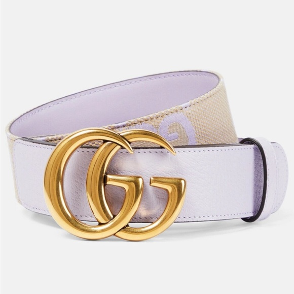 Gucci iridescent purple jumbo GG belt with box and dustbag - Picture 1 of 7